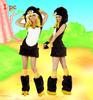 Animal Furry Costume Hood With Mini Skirt Halloween Carnival Cosplay Dress Up Party Outfit