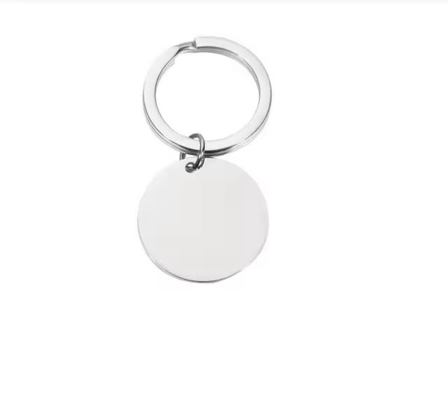 10Pcs/Lot Strip Blank Mirror Polished Stainless Steel Keychain For DIY Custom Women's Men's Keychain