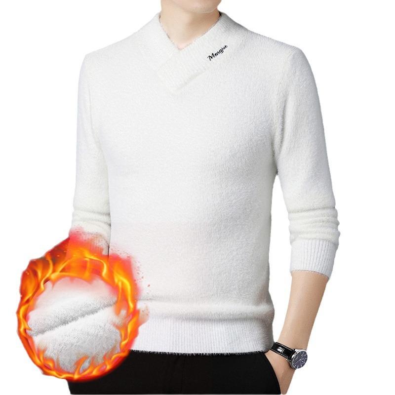 Длинные рукава плюс бархат мужской трикотажный молодежный повседневный теплый толстый — фото 6