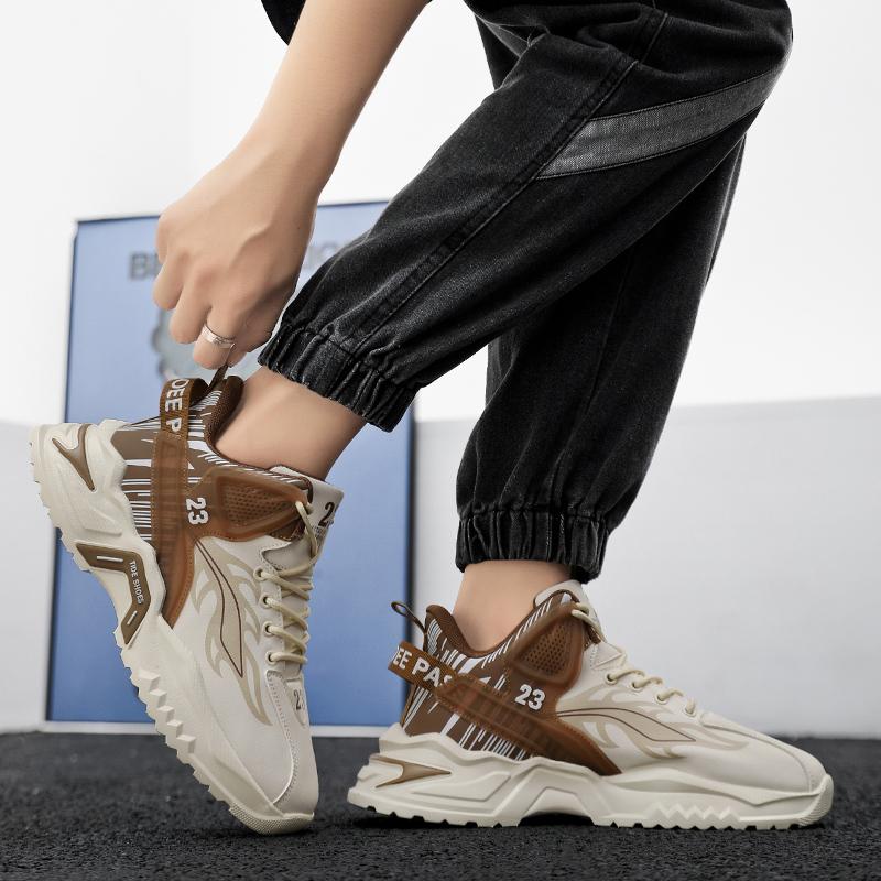 New Fashion New Men's Fashion Casual Low Top Sports Shoes Students Thick Sole Comfortable Sneakers Boys Male Classic Breathable Basketball Shoes