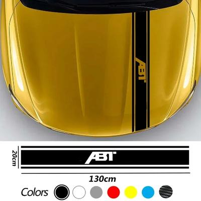 Car Front Bonnet Hood Stickers Vinyl Decals Exterior for Volkswagen VW ABT Emblem Body Anti Scratch Film Stripe Accessories