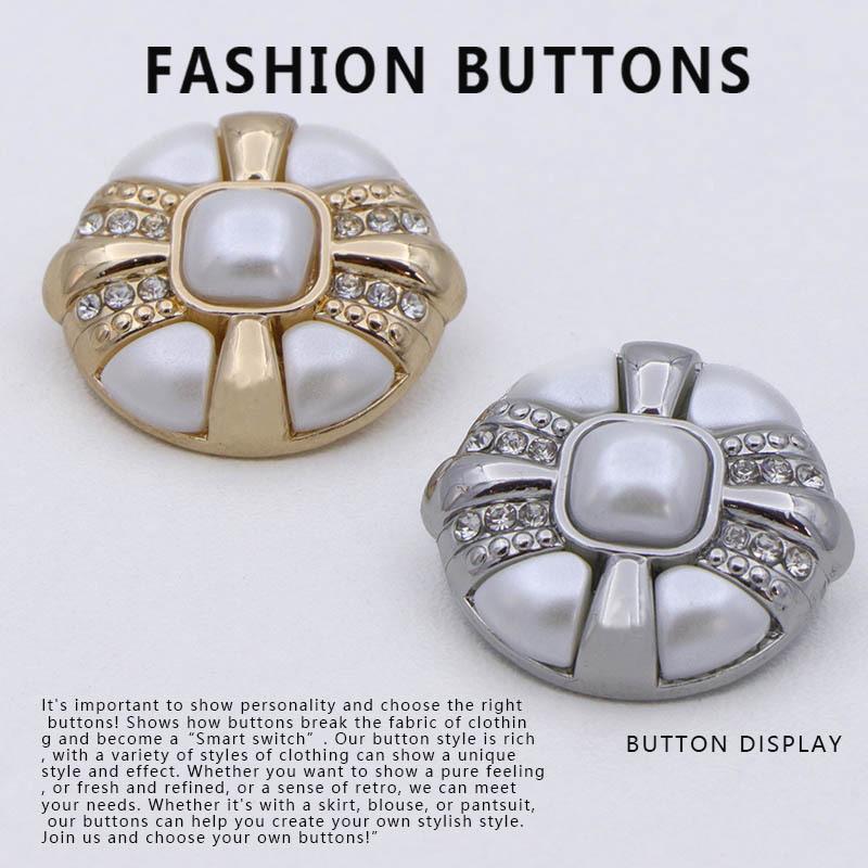 10Pcs Button Metal High-End Exquisite Sweater Cardigan Jacket Good-Looking Round Premium Coat Buttons