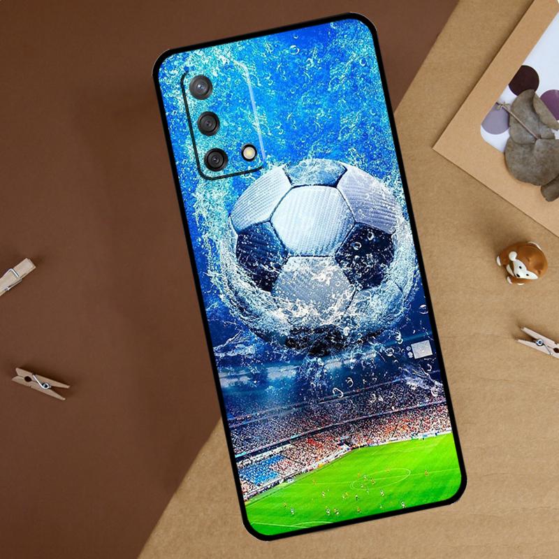 Football Case For OPPO A1K A52 A72 A5 A9 A83 A91 A93 A54 A74 A94 A15 A16 A31 A53 2020 Phone Cover