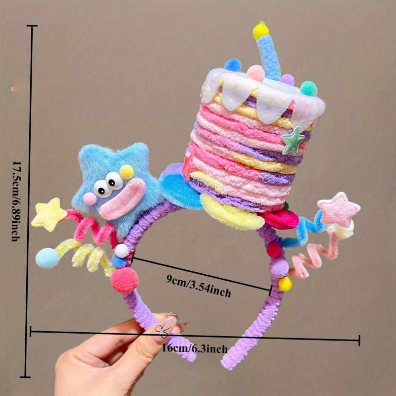 New 1Pc Birthday Party Twisty Hairband, Cute and Whimsical Headwear Hairband, Novel Party Birthday Gift, Photo Prop, Halloween Party Costume
