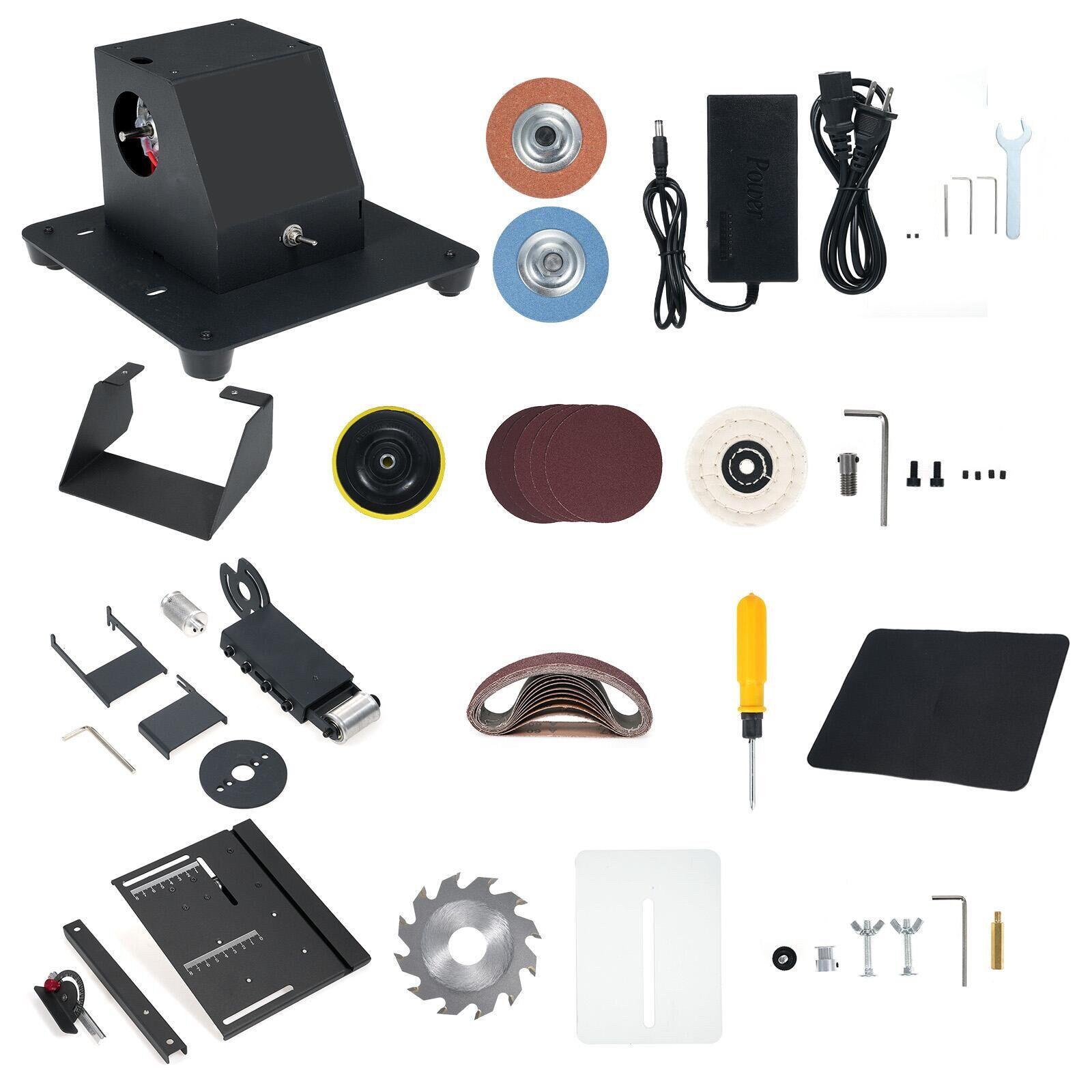 

Двойной шлифовальный станок, шлифовальный диск, полировальный станок, ленточная шлифовальная машина, мини-пила, многофункциональный точильный станок US Plug