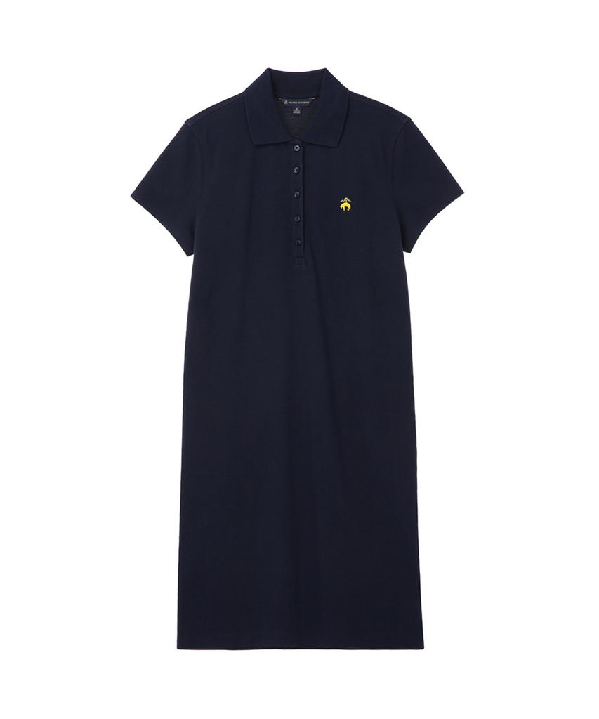 Brooks Brothers Cotton Pique Polo Dress (Navy) (Bbdzwf9456Qes)