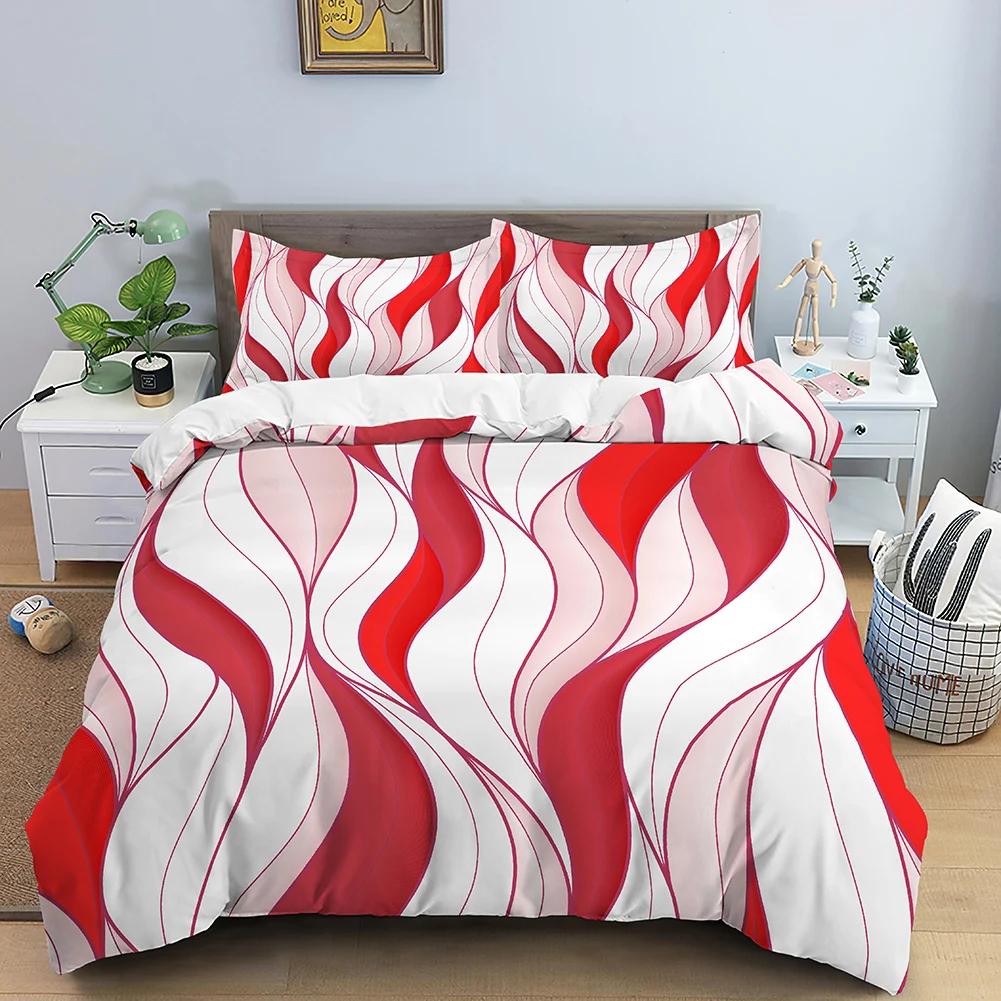 Modern Geometric Duvet Cover Abstract Art Stripes Bedding Set Simple Colorful Lines Comforter Cover for Kids Women Men Room Dorm