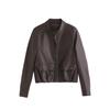 Four-season green retro versatile leather jacket women's short jacket spring and autumn new locomotive clothing tide