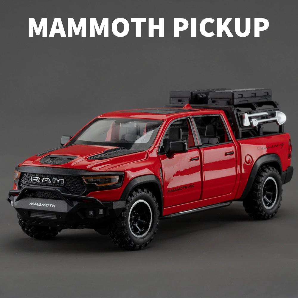 

Моделирование масштаба 1/32 Mammoth 1000 TRX пикап модель внедорожника со звуковым светом и откатом детская литая под давлением игрушечный автомобиль в подарок