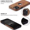 Classy Design Luxury Leather Phone Case for iPhone 12 & iPhone 12 Pro Non-Slip Grip Full Body Ultra Slim Protective Case (2020,6.1”) (Brown)
