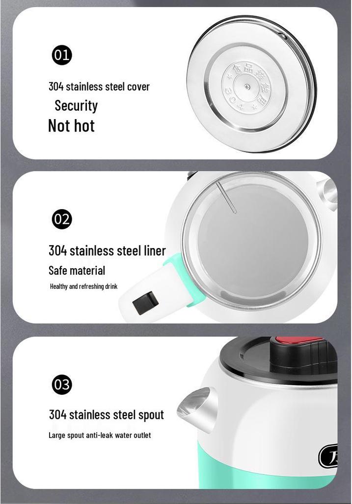 Smart 304 Stainless Steel Electric Kettle with Real-Time Temperature Display, Large Capacity, Safe for Infants and Pregnant Women.