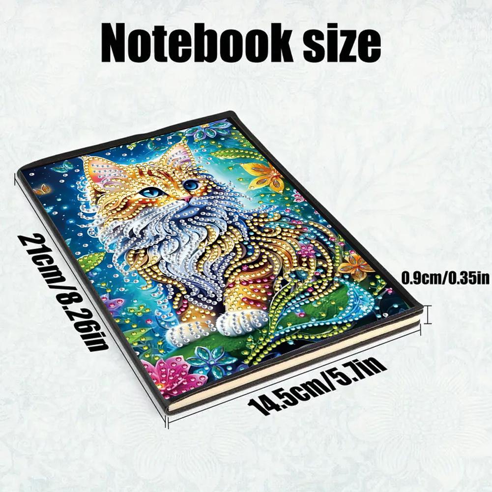 Diamond Painting Diary Book 50 Pages Crystal Notepad Sketchbook A5 Size 5D DIY Diamond Art Painting Notebook Kit
