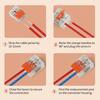 75-Piece Lever Wire Clamp Kit 2-Pin 3-Pin 5-Pin Cable Clamps 4 mm² Electrical Quick Connect Terminals Fire-Resistant PC 32A 450V for Lamps So