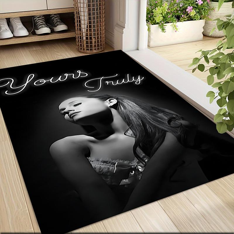 Yours Truly Elegance Black White Carpet Rug Soft Washable Antislip Home Living Room Sofa Mats Personalized Christmas Rug