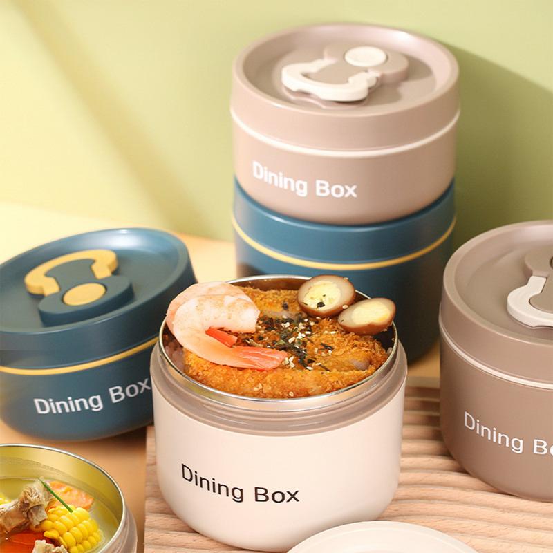 Thermal Containers For Hot Food Hot Soup Jar With Spoon Leakproof Lunch Box Large Capacity Snack Container With Handle For