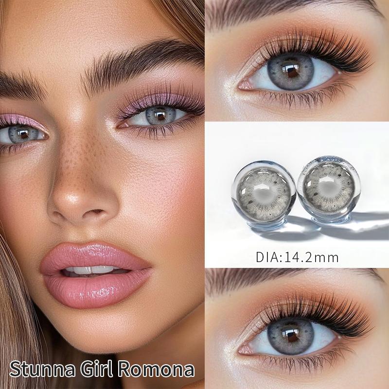 

Freshlady Цветные контактные линзы 14.2мм Мягкие годовые линзы 1 пара – 4 цвета для ежедневного ношения, Хэллоуина, Рождества, макияжа