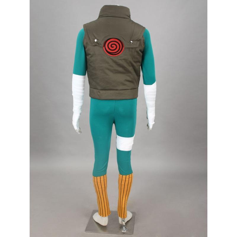 Naruto Shippuden Rock Lee 2. Generation Cosplay Komplettset, Grüner Weste Anime Rollenspiel Outfit