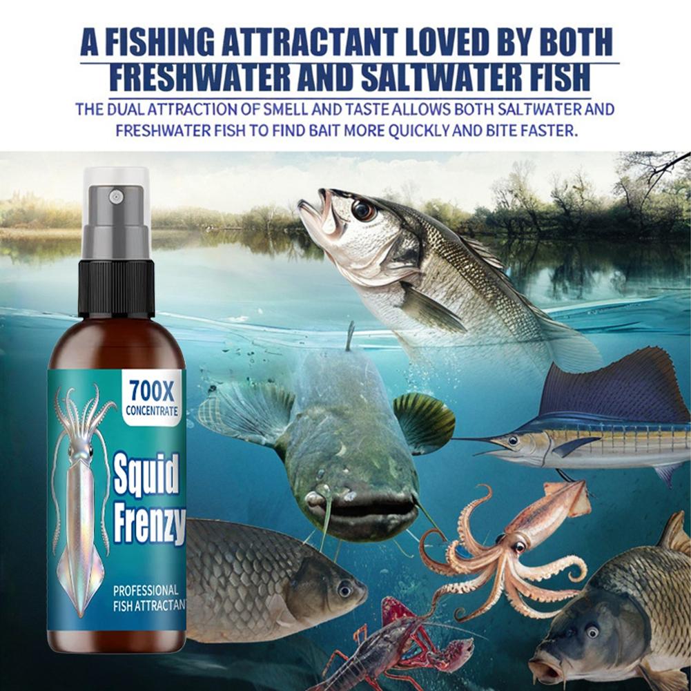 Hochwirksame Fischköderformel Speziell Tintenfisch Multi-Effekt Angel Flüssigkeit Stimuliert Schnell Tintenfisch Hunger Köder 1/2/3 Stück