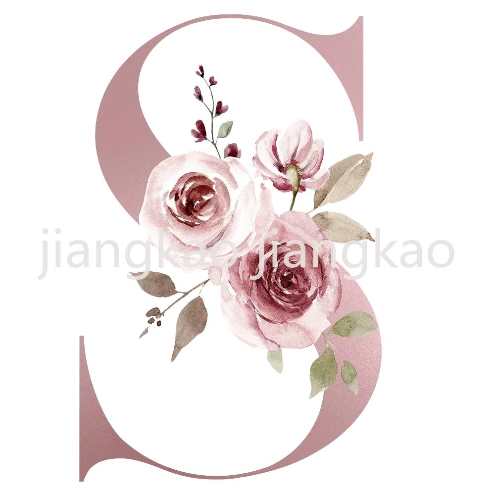 Personalized Mug Floral Initial Name Cup Custom Name Tea Coffee Hot Chocolate Mugs Bride Bridesmaid Mothers Day Gifts for Her