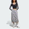 adidas Originals Adicolor Midi Woven Nylon Skirt With Brand Logo Three Stripes Sports Elastic Casual Long Skirt Women Skirts Ice-Grey JD2582
