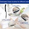 6Pcs Gap Cleaning Brush Flexible Durable Ergonomic Handle Crevice Cleaning Brush