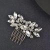 Hand-Woven Crystal Floral Rhinestone Hair Comb Headpiece for Weddings