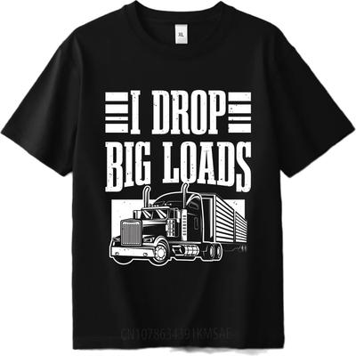 Oversized Summer Teenagers Tshirt I Drop Big Loads Truck Graphic Short Sleeve Relaxed Fit ONeck Tee Shirt Brand Teeshirt