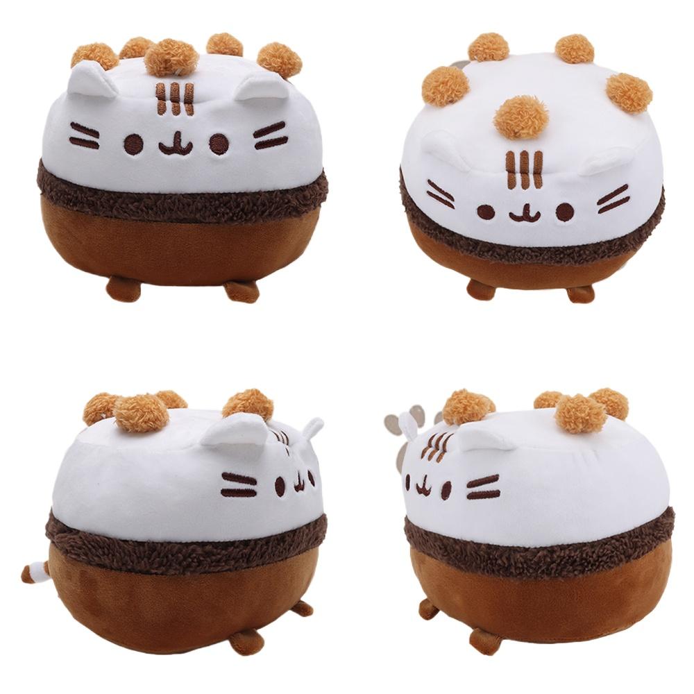 Kawaii Eiscremetorte Fette Katze Plüschtiere Weiche Kuscheltiere Kissen Begleiter Schlafspielzeug Heimdekoration Kinderspielzeug Geburtstagsgeschenke
