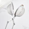 Stainless Steel Mesh Tea Ball Infuser Spoon Fine Filter Strainer For Loose Leaf Tea With Squeeze Handle Silver