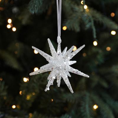 Christmas Tree Decoration Pendant Acrylic Transparent Snowflake Reindeer Pendant Family Party Christmas Atmosphere Decoration