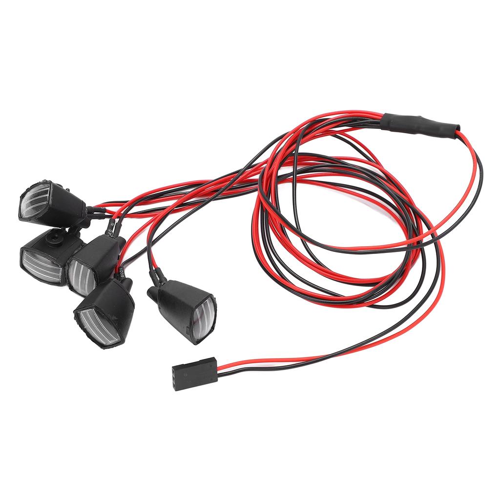 RC 5 LED Autolichter Set Kunststoff DC 5V Weißes Licht mit Quadratischem Lampenschirm für Axial SCX10