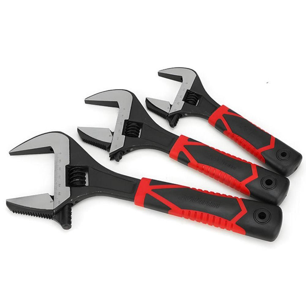 Large Opening Bathroom Wrench Sturdy Plumbing Wrench Adjustable Spanner  Tubing Hand Tool