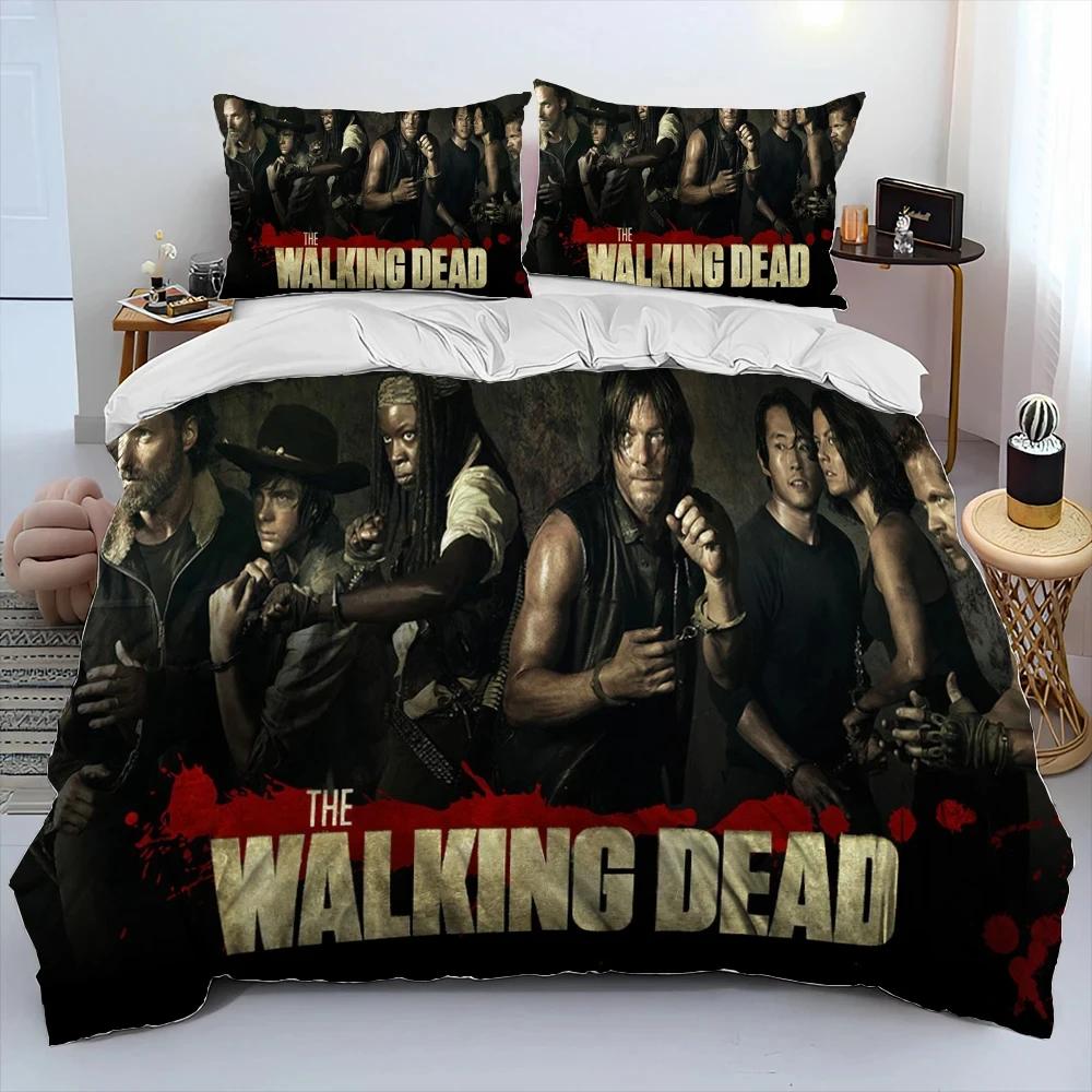 Horror Tv The Walking Dead Lincoln Bedding Set Duvet Cover Pillowcase King Queen Size Duvet Cover Bed Set Quilt Cover Pillowcase