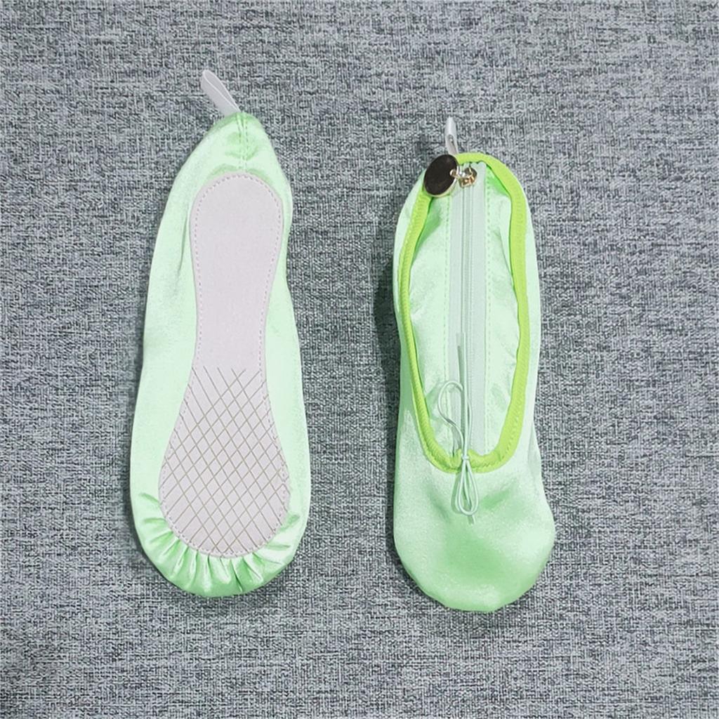 Creative Ballet Shoe Shape Cosmetic Bag Lipstick Storage Bag Ballet Shoe Storage Case Fabric Texture Suitable for Travel
