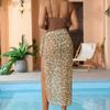 New One-piece Two-piece Sexy High-end Swimsuit Gauze Skirt Set Sexy Vacation Leopard Print Swimsuit Spot