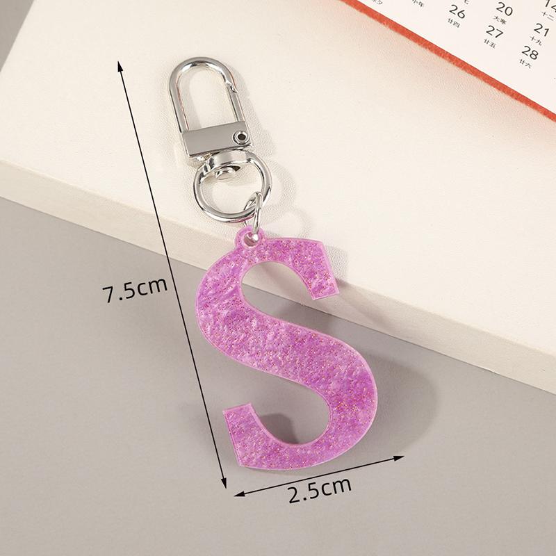 Simple Letters Keychain Backpack Pendant Keyring Bag Hanging Decoration Accessories Gift