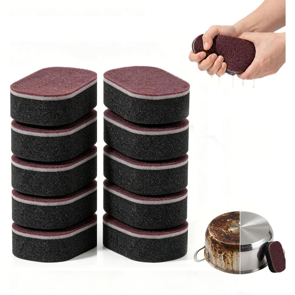 

Magic pumice cleaning sponge, 2026 new magic silicon carbide sponge Pack of 10 коричневый