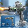 Jiaolong Flaming Electric Water Gun with LED Lights Outdoor Summer Beach Pool High Capacity Long Range Shooting Toy Party Gift