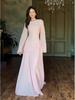 2025 European & American Elegant Solid Color Waist-Hugging Two-Piece Set