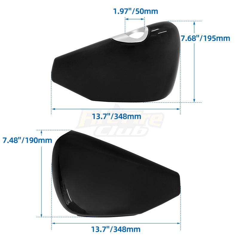 Motorcycle Black Side Cover Left Right Protection Cover Battery Fairing Cover For Harley Sportster XL883 XL1200 48 04-13