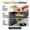 Brass Tire Air Chuck Clip Adapter, Quick Lock-On Inflator Nozzle Connector for Car Motorcycle Bicycle Air Pump