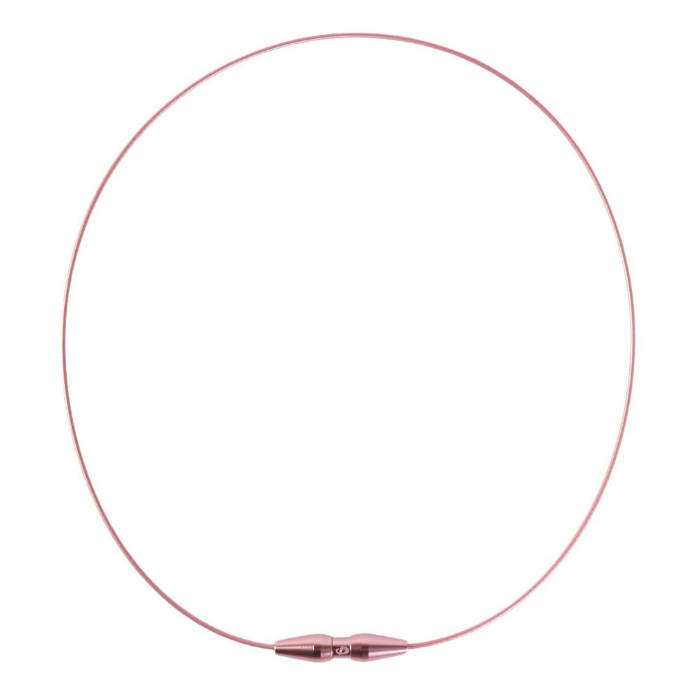 phiten RAKUWA Wire Necklace, EXTREME Pink, 43cm [Relieves stiff shoulders and neck] [Made with Phiten's advanced Metax technology]