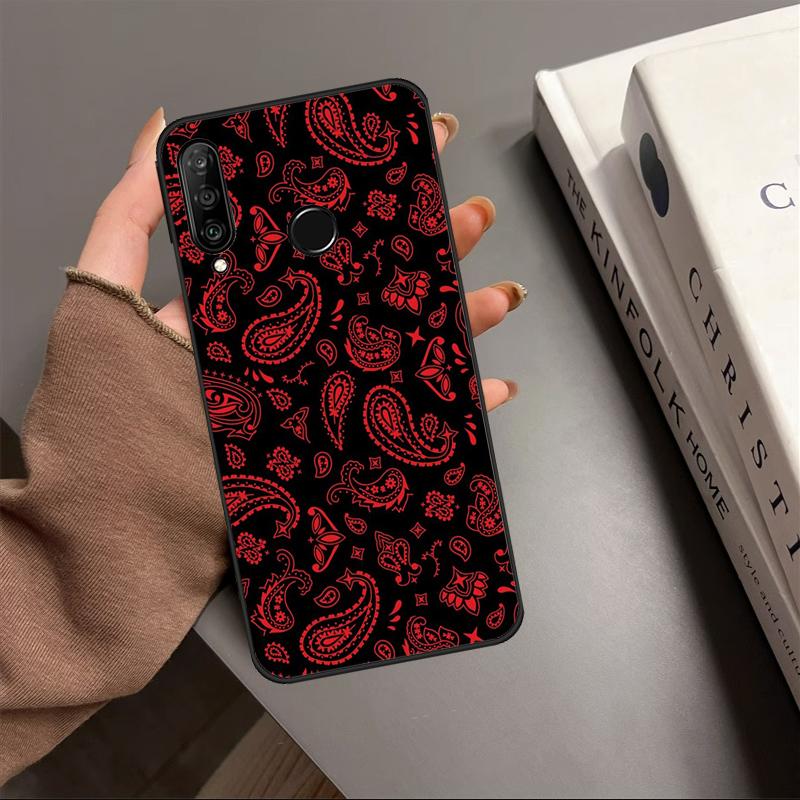 Paisley Bandana Hoesje Voor Huawei P40 P20 P30 Lite P60 Pro Nova 12i 12s 11i 10 9 SE 5T Y91 Y90 Y60 Y70 Y72 Y61