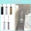 Black Finish Stainless Steel Toilet Brush With Storage Stand For Home And Commercial Use