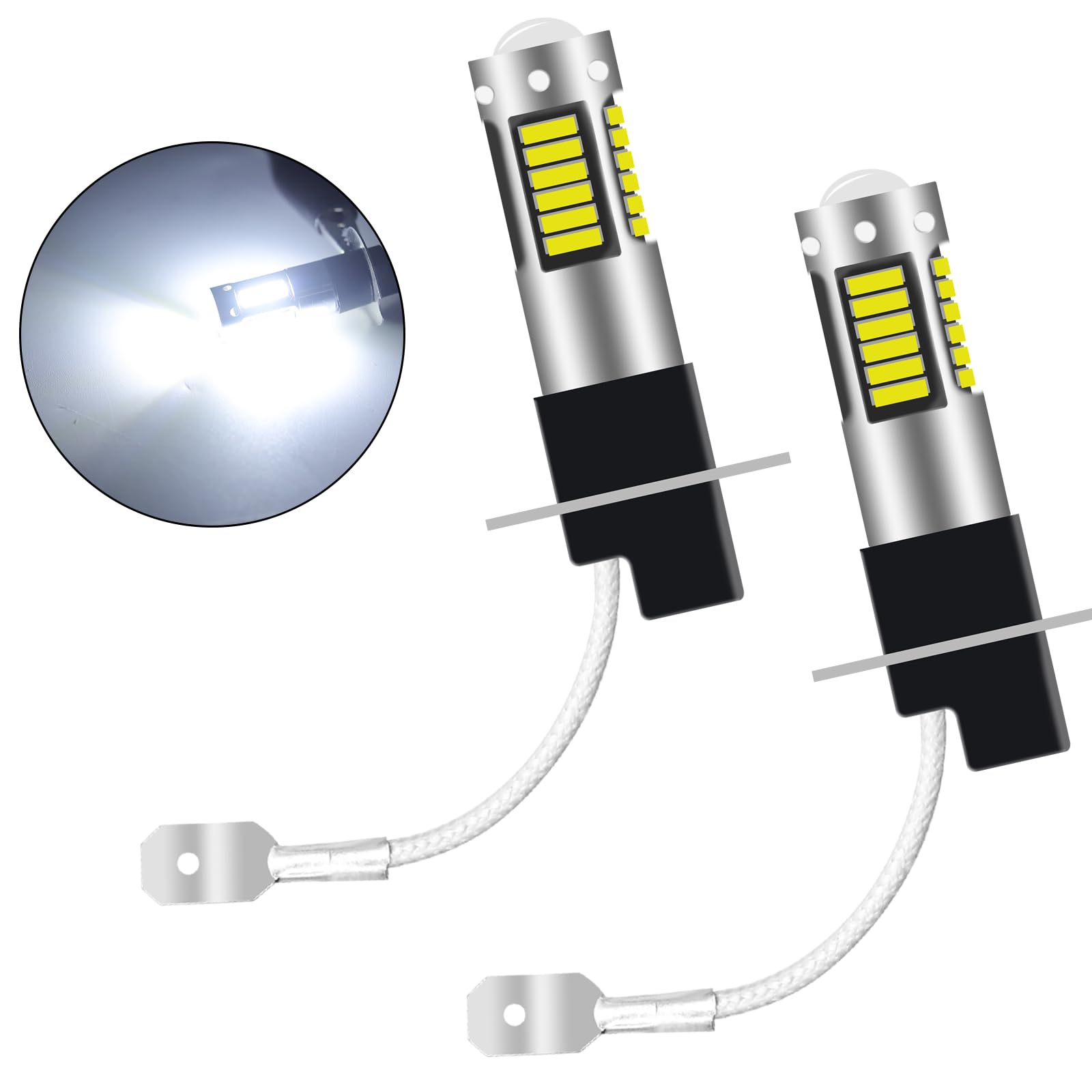 

Aoling H3 LED Fog Lamp, 12 V, H3 Fog Lamp, For Cars, LED Bulb, 30LED