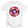Handsome Captain America T Shirt Men Short Sleeves Cotton T-shirt Casual Shield Superhero Tees Fashion Tshirt