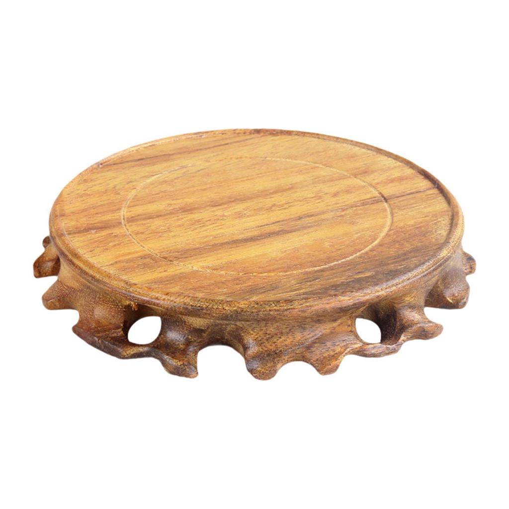 Wooden Base Flower Pot Decorative Base Unique Teapot Base Buddha Statue Stone Base Display Stand Home Office Decoration