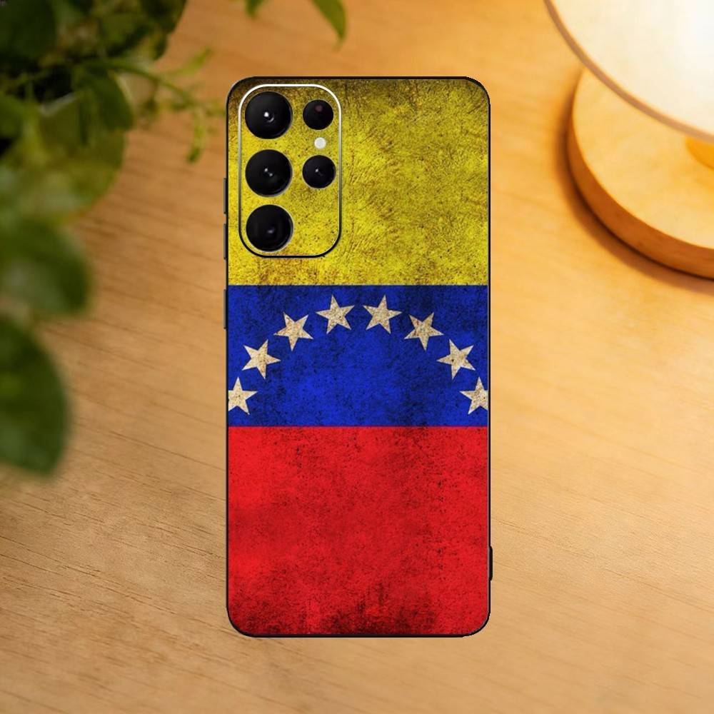 I Love Venezuela  Phone Case For Samsung S25,24,23,22,30,21,10,9,Ultra,Plus,Lite Soft Black Case