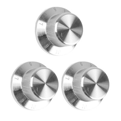 3 Pz Manopola per Chitarra Metallo Superficie Fine Senza Bave Manopola di Ricambio per Controllo Volume Chitarra con Foro