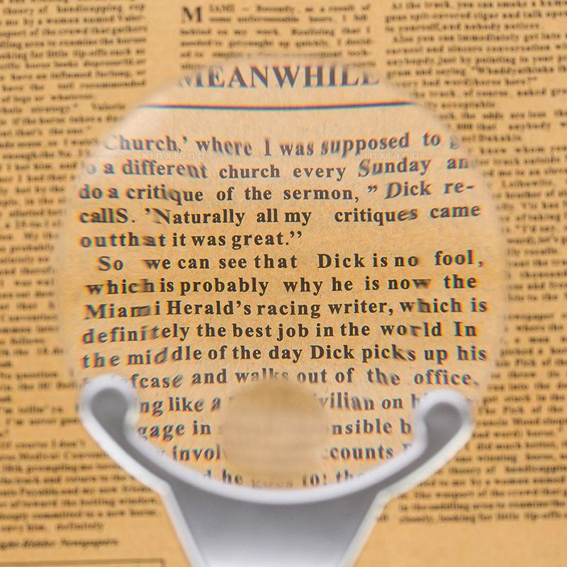 2.5X 6X Reading Glass Handheld Reading Magnifier Portable Magnifying Glass With LED Light Rimless LED Magnifier Loupe Monocle